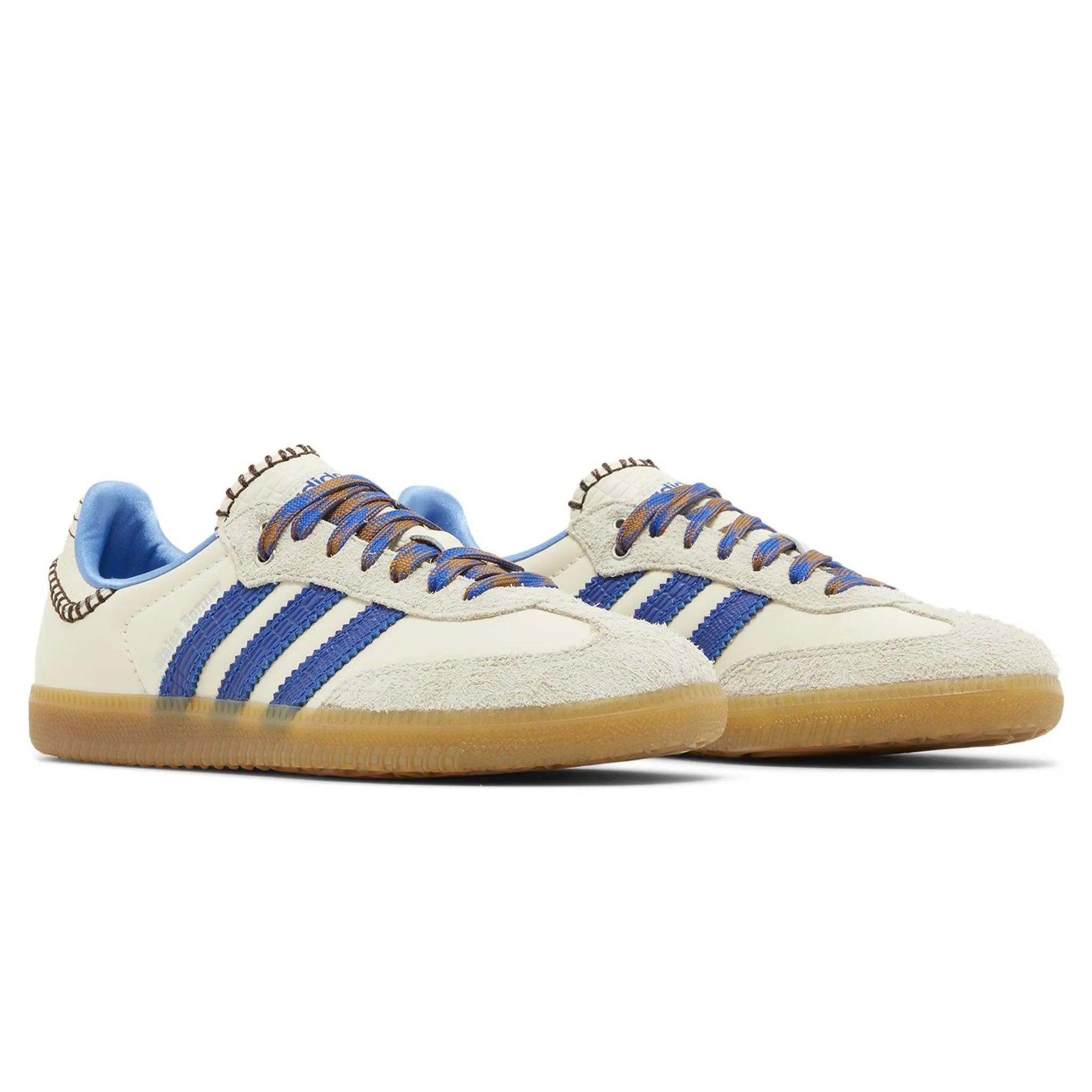 Front side view of Adidas Samba Wales Bonner Nylon Wonder Clay Royal Blue IH3261